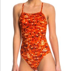 Speedo racing swimsuit, orange